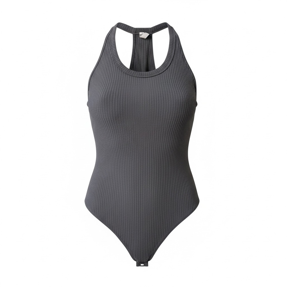 Free People Charcoal Ribbed One Piece top